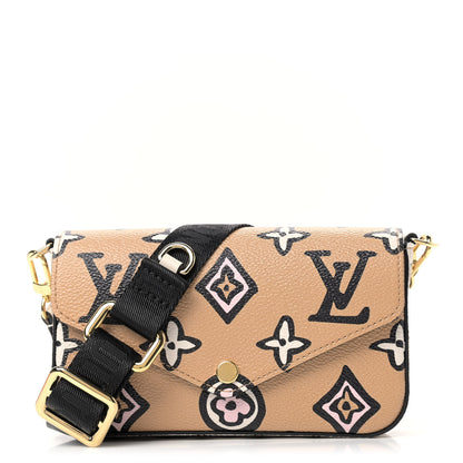 Louis Vuitton Monogram Wild At Heart Felicie Strap & Go Arizona Creme 1 of 8