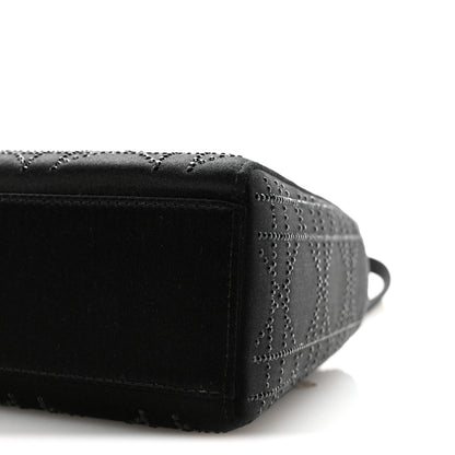 Christian Dior Satin Crystal Cannage Mini Lady Dior Black 9 of 10