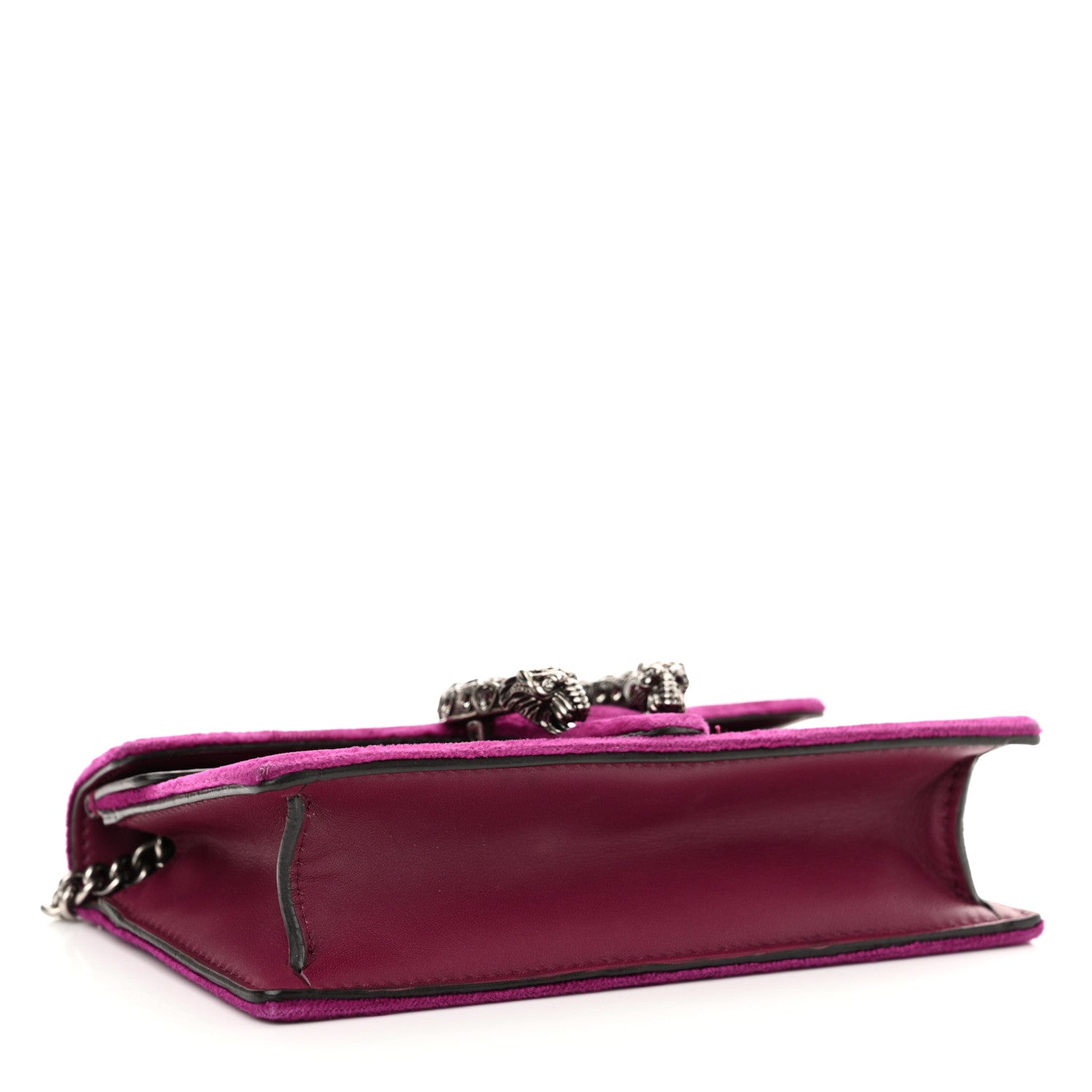 Gucci Velvet Super Mini Dionysus Shoulder Bag Fuchsia Violet Cyclamen 4 of 11