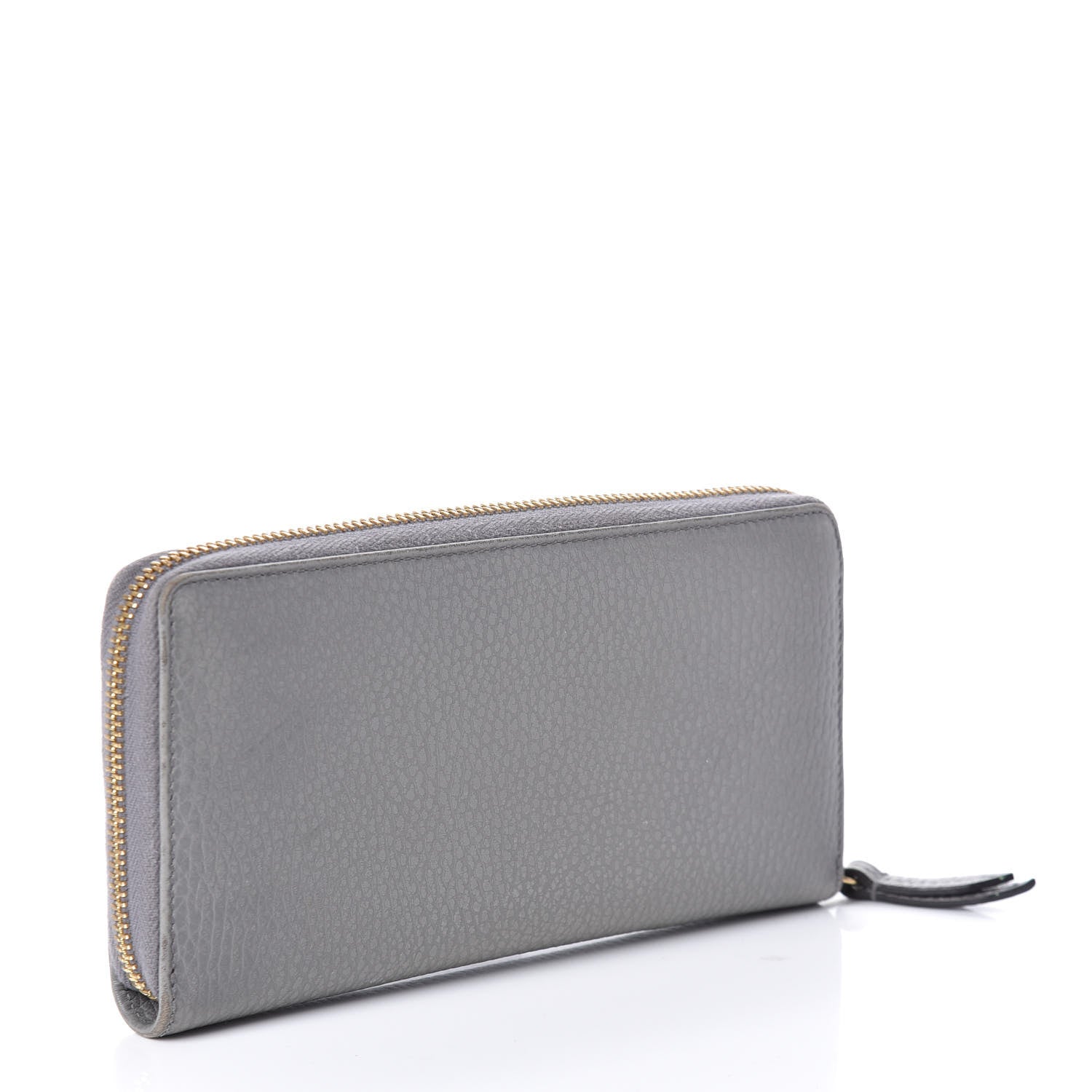 Gucci Dollar Calfskin GG Marmont Zip Around Wallet Grey 3 of 6