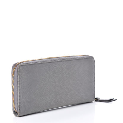 Gucci Dollar Calfskin GG Marmont Zip Around Wallet Grey 3 of 6