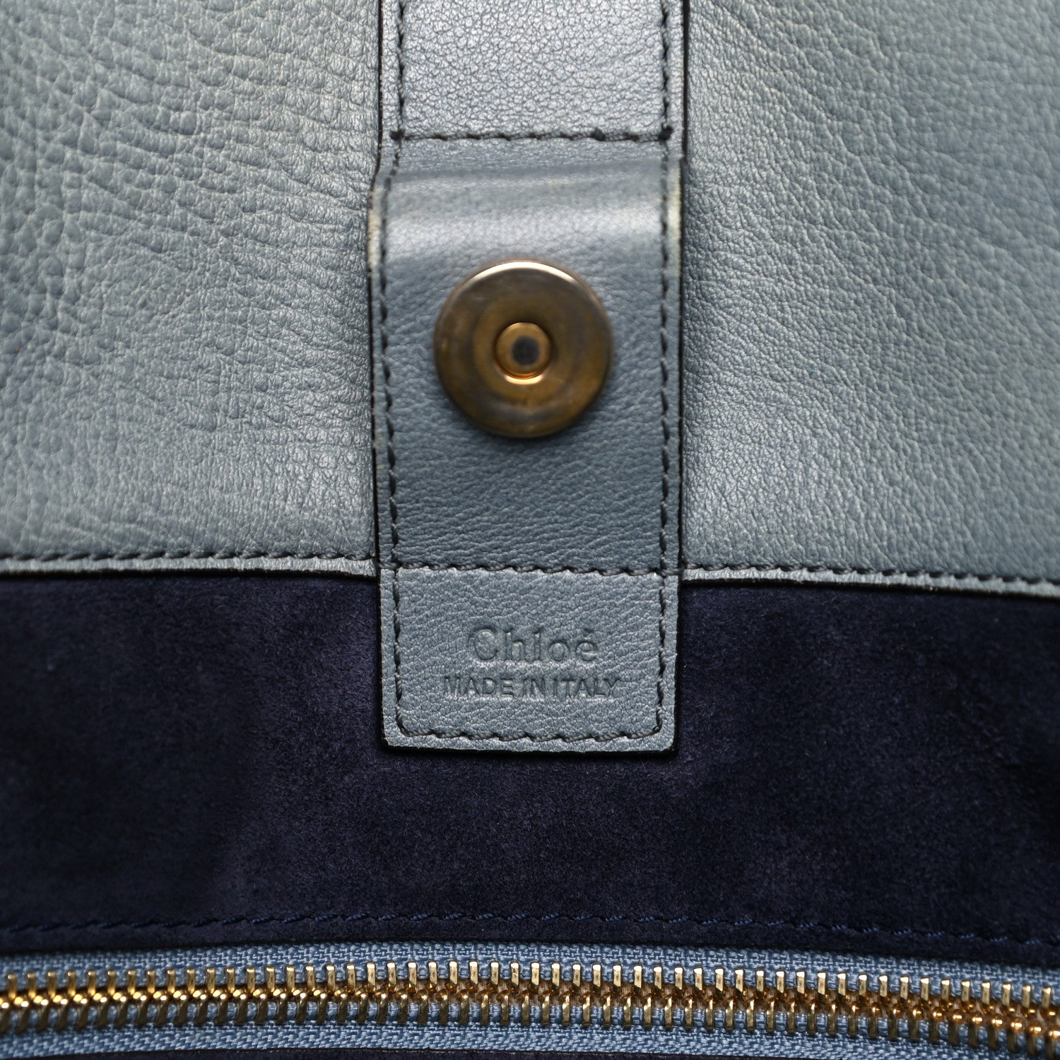 Chloe Smooth Calfskin Medium Milo Shopping Tote Cloudy Blue 12 of 33