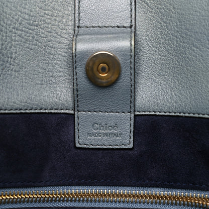 Chloe Smooth Calfskin Medium Milo Shopping Tote Cloudy Blue 12 of 33