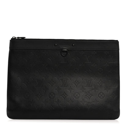 Louis Vuitton Calfskin Monogram Shadow Discovery Pochette Black 1 of 13