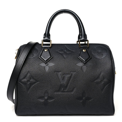 Louis Vuitton Empreinte Monogram Giant Speedy Bandouliere 25 Black 1 of 9