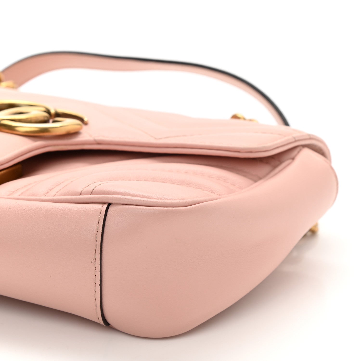 Gucci Calfskin Matelasse Mini GG Marmont Shoulder Bag Perfect Pink 8 of 9