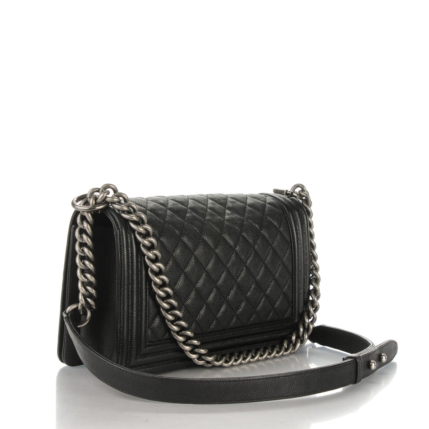 Chanel Caviar Quilted Medium Boy Flap Black 3 of 8