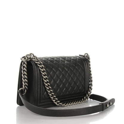 Chanel Caviar Quilted Medium Boy Flap Black 3 of 8