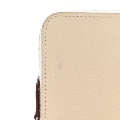 Hermes Epsom Silk'In Compact Wallet Craie Caban Jaune Ambre 10 of 12