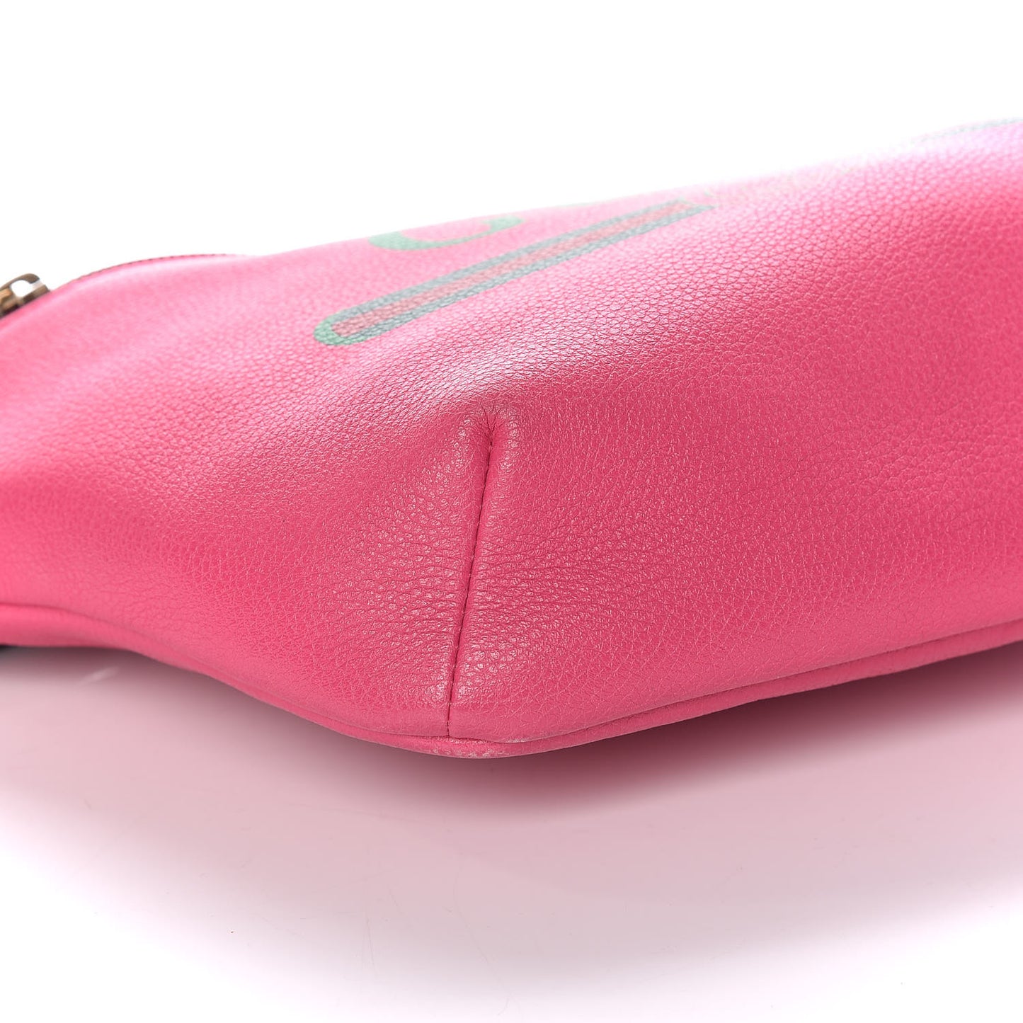 Grained Calfskin Logo Belt Bag Pink