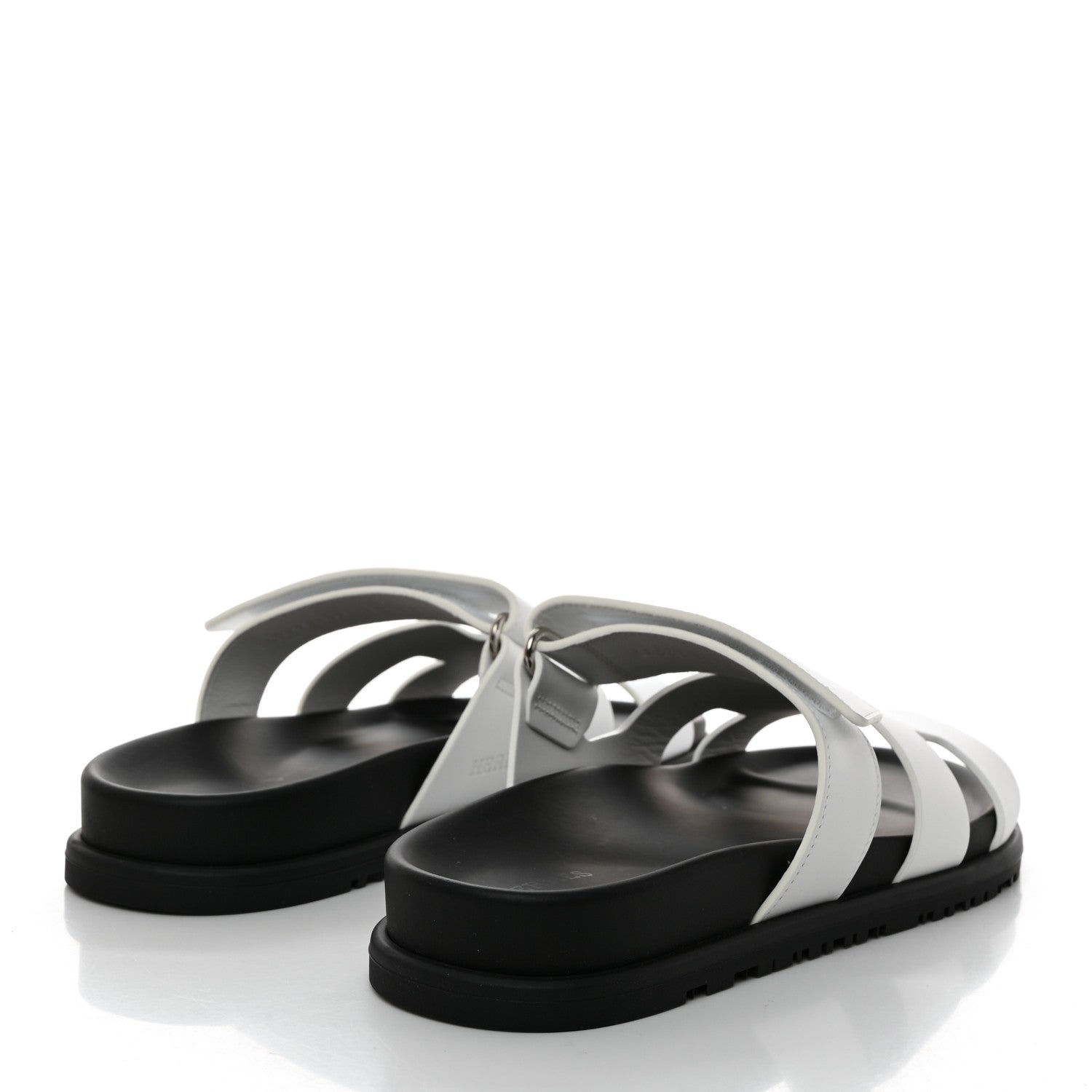 Hermes Calfskin Womens Chypre Sandals 38 White 4 of 9