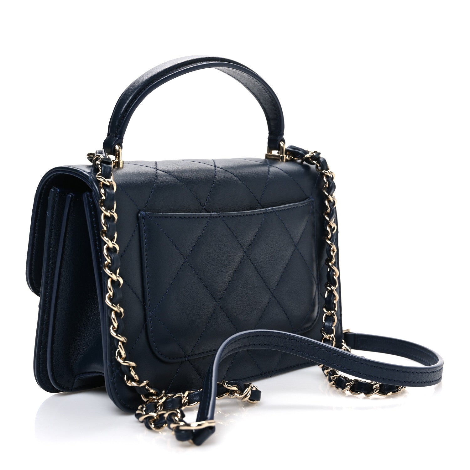 Chanel Calfskin Quilted Small Coco Lady Flap Navy Navy 2 of 10