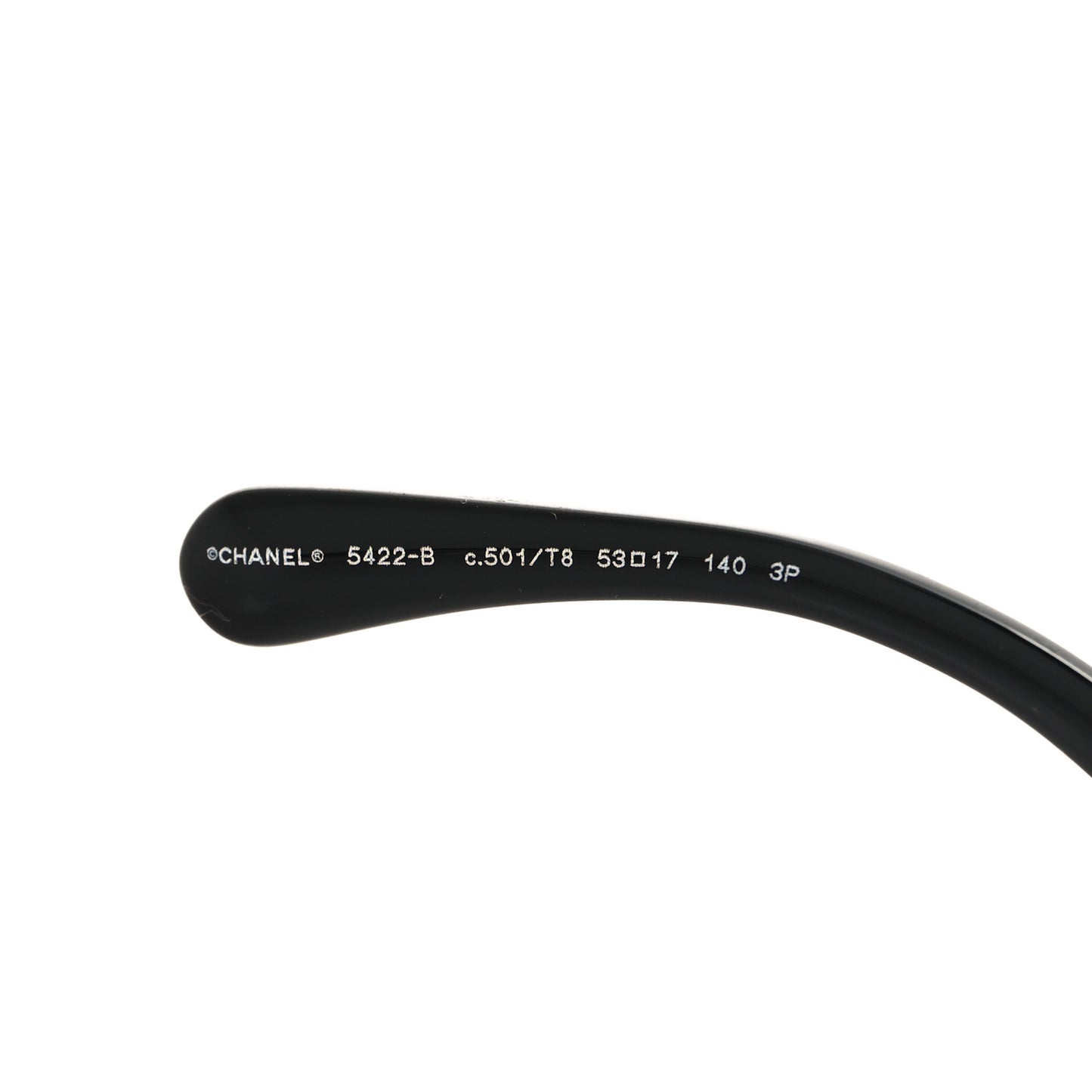 Acetate Strass Polarized Square Sunglasses 5422-B Black