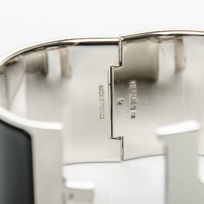 Hermes Enamel Extra Wide Clic Clac H Bracelet PM Black 5 of 5