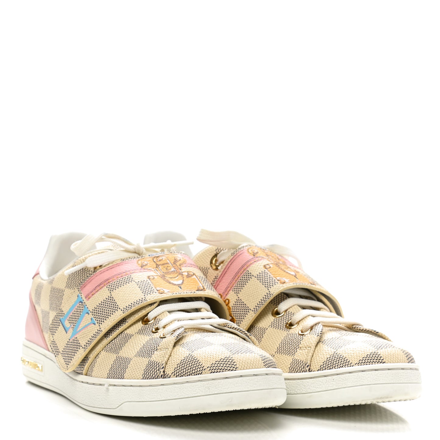 Damier Azur Summer Trunks Frontrow Sneaker 38.5