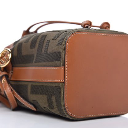 Fendi Canvas Vitello King F is Fendi FF Embroidered Mini Mon Tresor Bucket Bag Amazzonia Cuoio 6 of 9