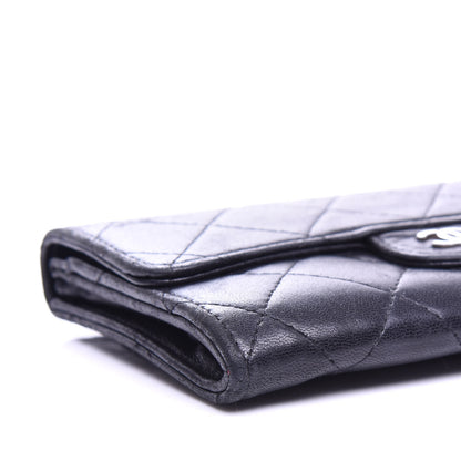 Chanel Lambskin Quilted Small Flap Wallet Black 8 of 10