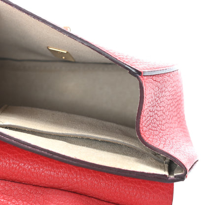 Chloe Grained Lambskin Mini Drew Shoulder Bag Plaid Red 5 of 9