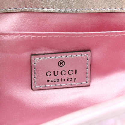 Gucci Iridescent Nappa Vertical Matelasse Medium Maxi Horsebit Chain Shoulder Bag Escape Pink 6 of 10