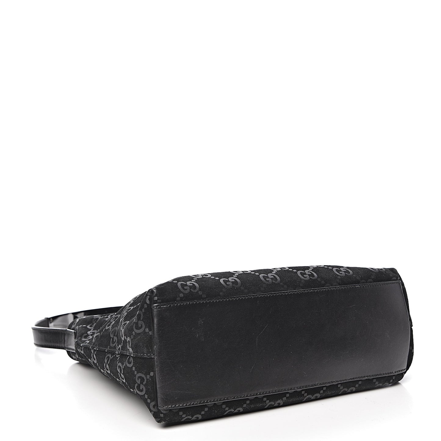 Guccissima Suede Shoulder Bag Black