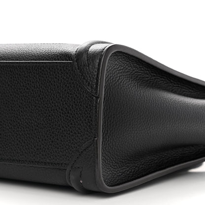 Celine Drummed Calfskin Nano Luggage Black 9 of 11