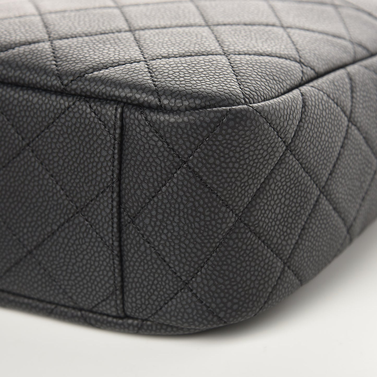 Caviar Quilted Large Coco Tassel Camera Case Black