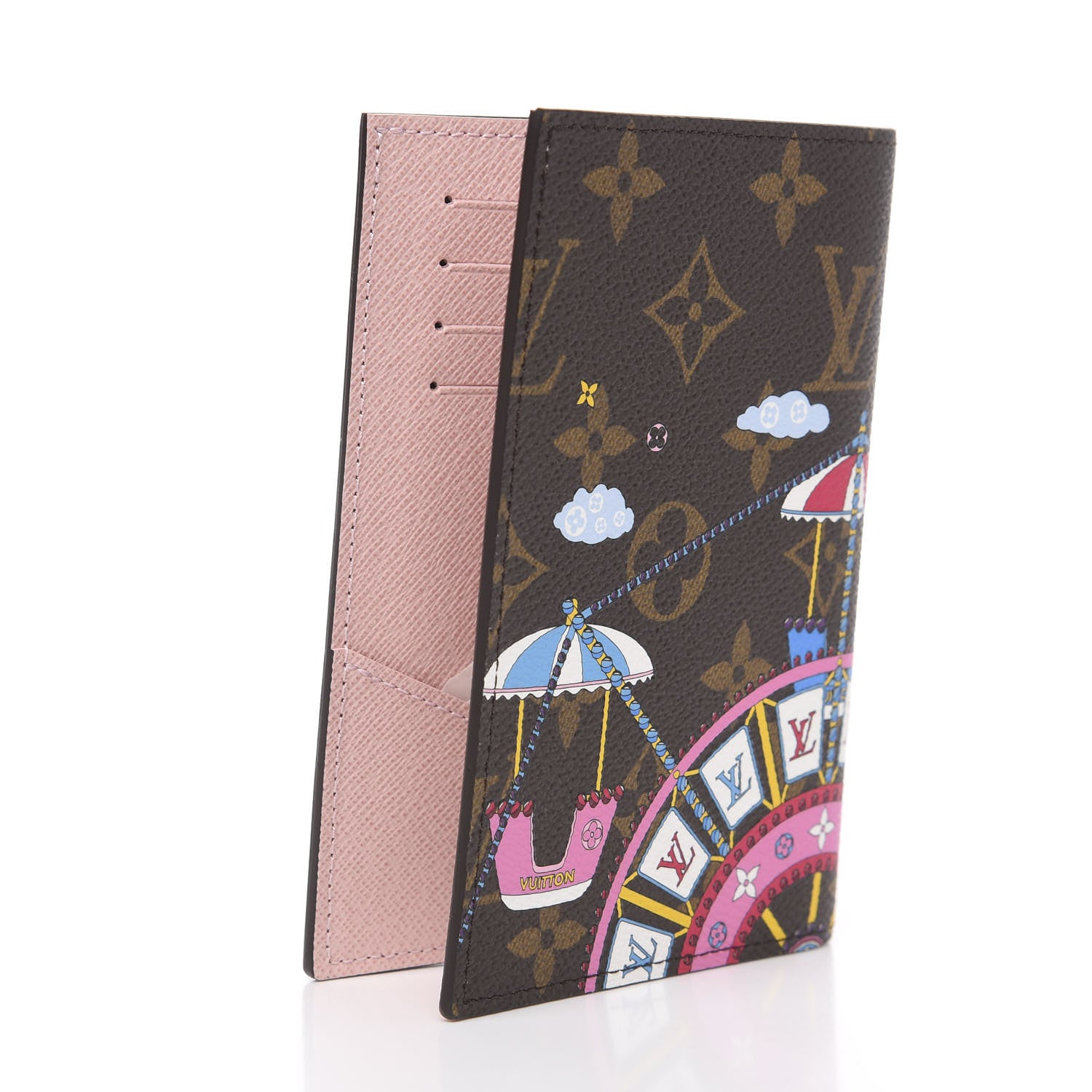 Louis Vuitton Monogram 2020 Christmas Animation Big Wheel Passport Cover Rose Ballerine 2 of 6