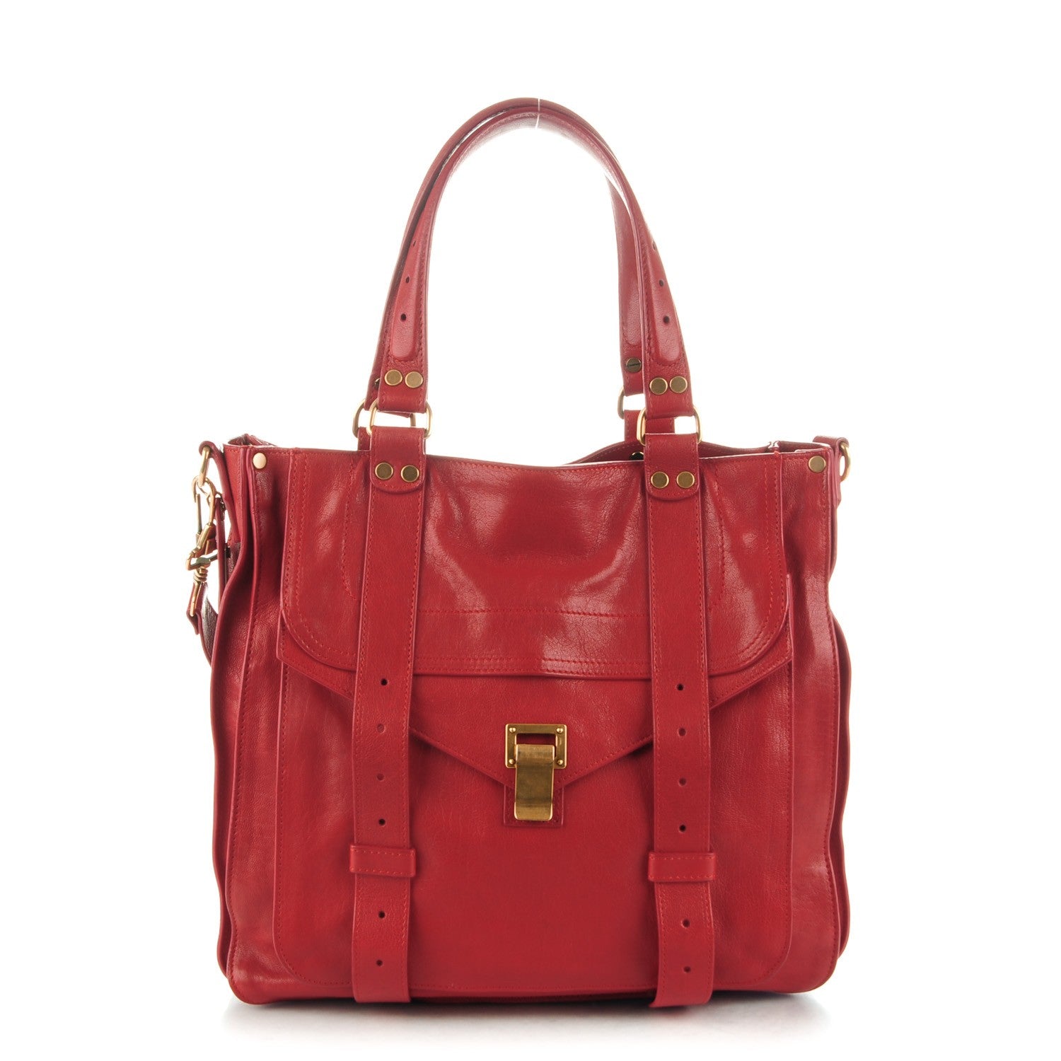 Proenza Schouler Lambskin PS1 Tote Bright Red 1 of 9