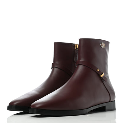 Gucci Calfskin Womens GG Ankle Boots 40 Vintage Bordeaux 3 of 8