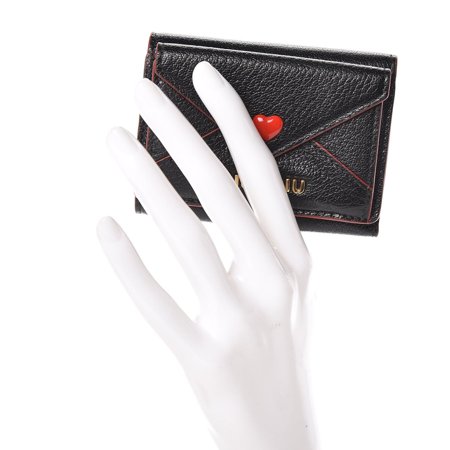 Goatskin Madras Love Wallet Black