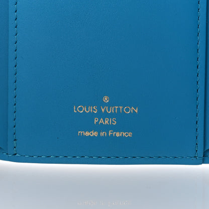 Louis Vuitton Calfskin Nanogram Embossed Victorine Wallet Bleu 6 of 6