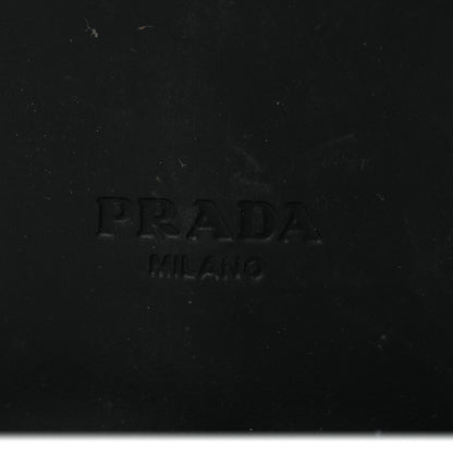 Prada Spazzolato Metal Triangle Logo 50mm Loafers 37.5 Black 8 of 13