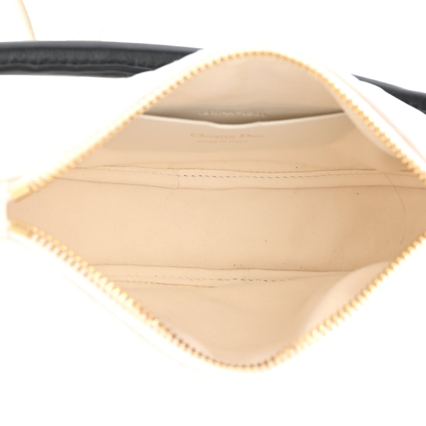 Lambskin Cannage Small Dior Vibe Hobo Bag White