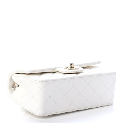 Chanel Lambskin Quilted Mini Rectangular Flap White 3 of 4