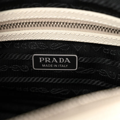 Prada Saffiano Lux Top Handle Crossbody Bag White 6 of 10