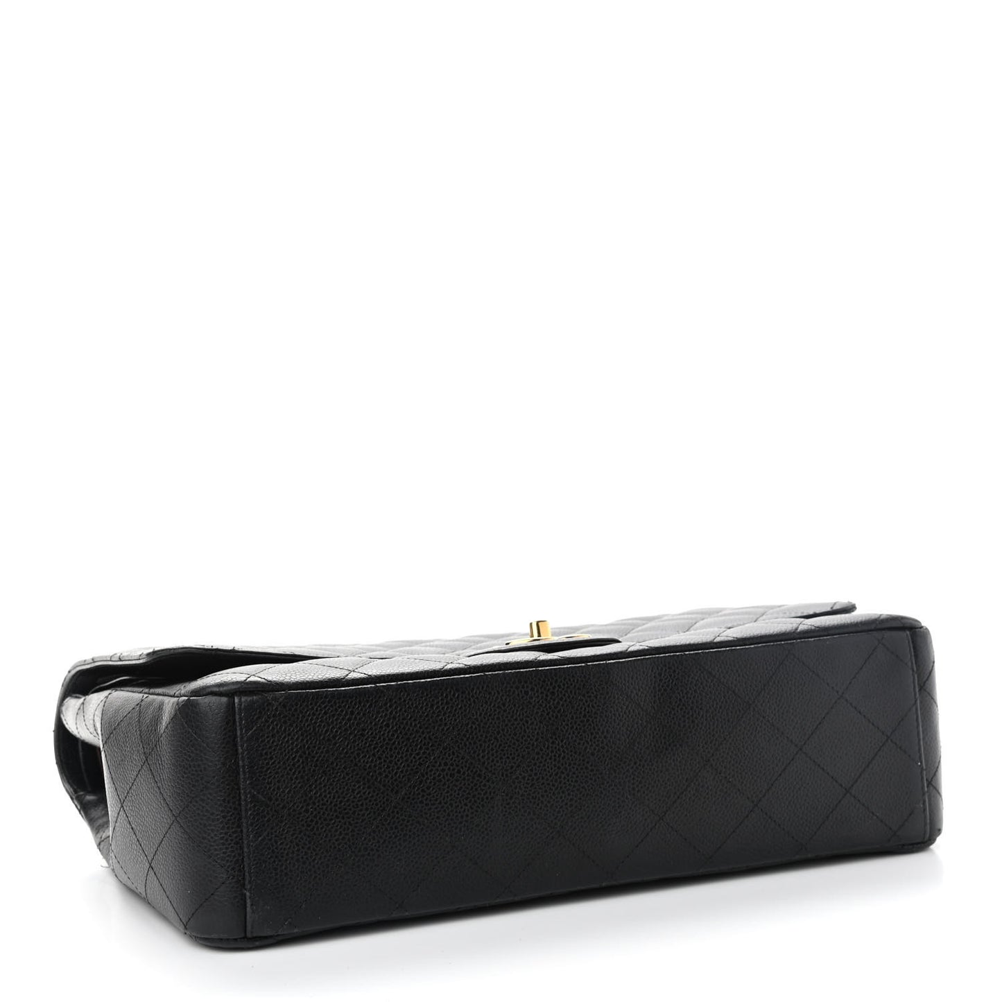 Caviar Quilted Maxi Double Flap Black