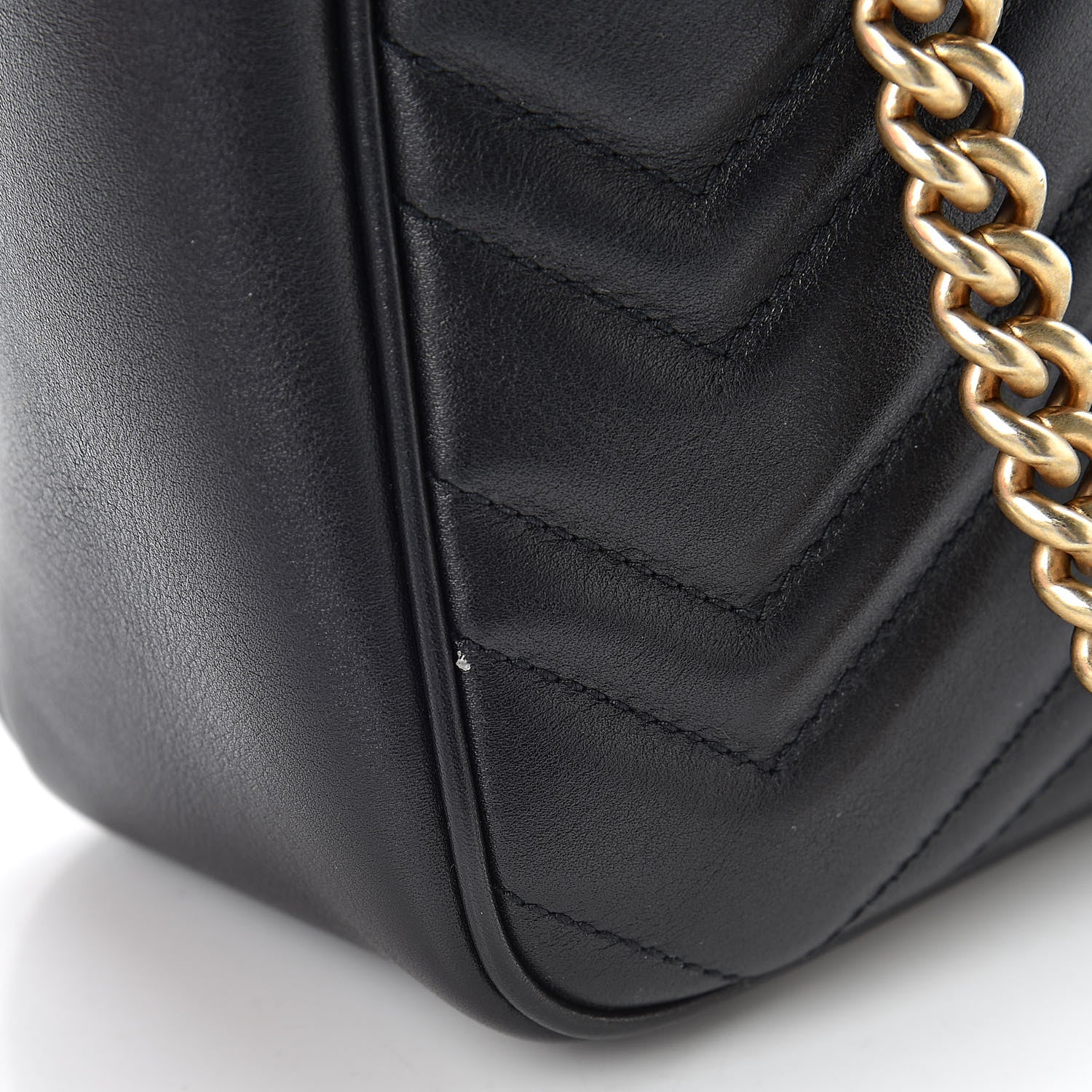 Gucci Calfskin Matelasse Medium GG Marmont Shoulder Bag Black 14 of 14