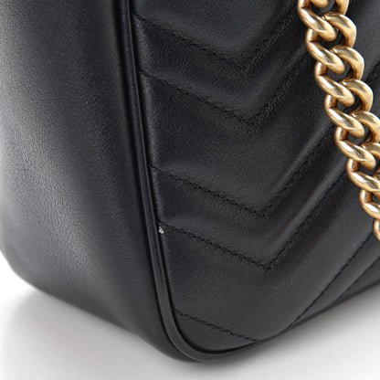 Gucci Calfskin Matelasse Medium GG Marmont Shoulder Bag Black 14 of 14
