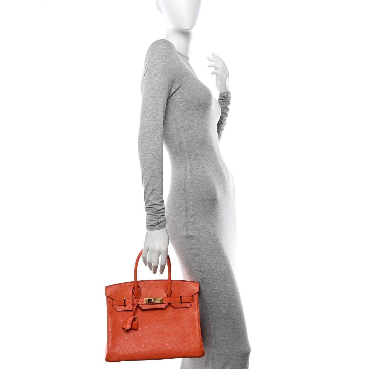 Ostrich Birkin 30 Orange
