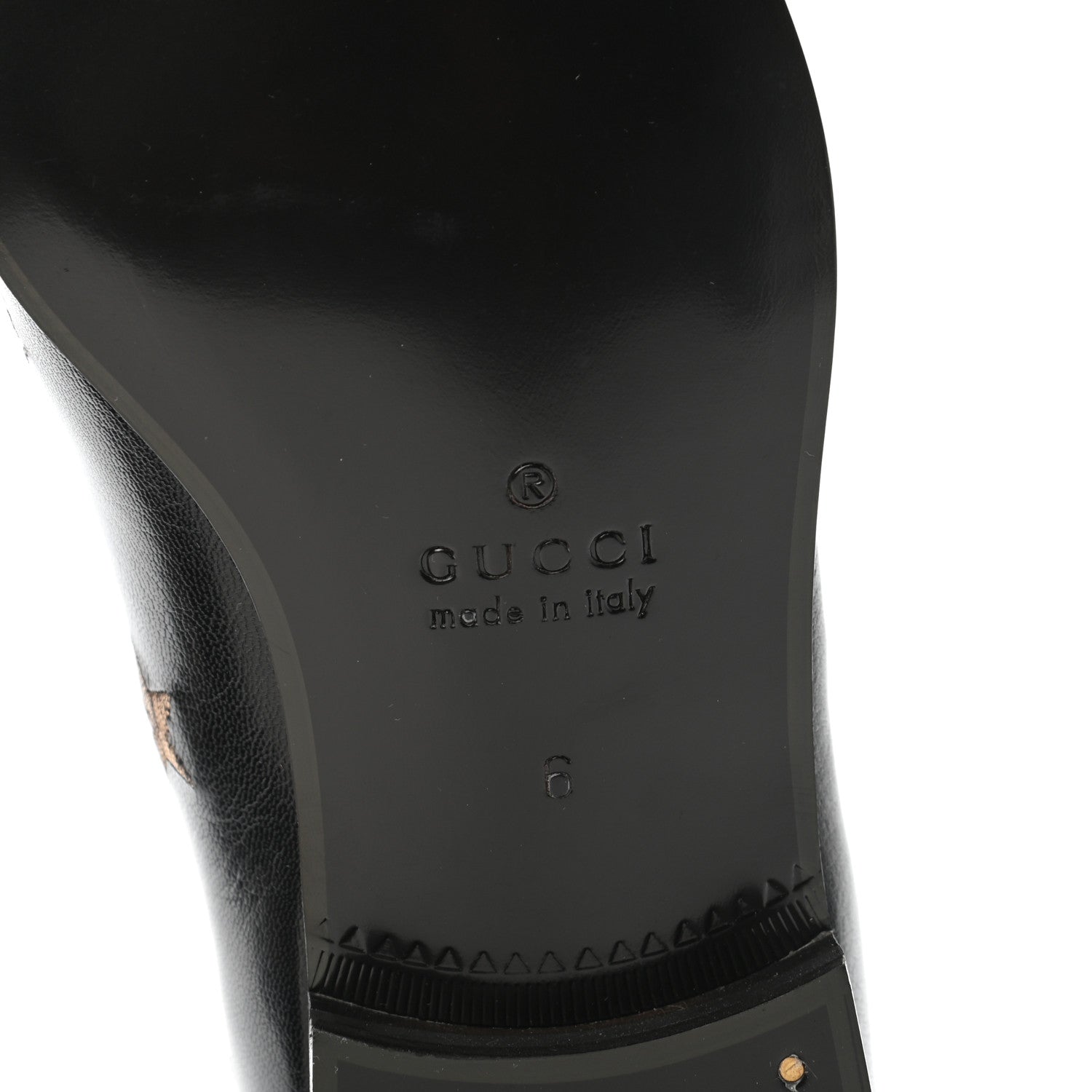 Gucci Calfskin Bee Star Embroidered Mens Slip On Loafers 6 Black 6 of 8