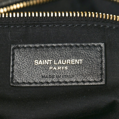 Saint Laurent Denim Quilted Medium Loulou Puffer Monogram Chain Satchel Azur 6 of 8
