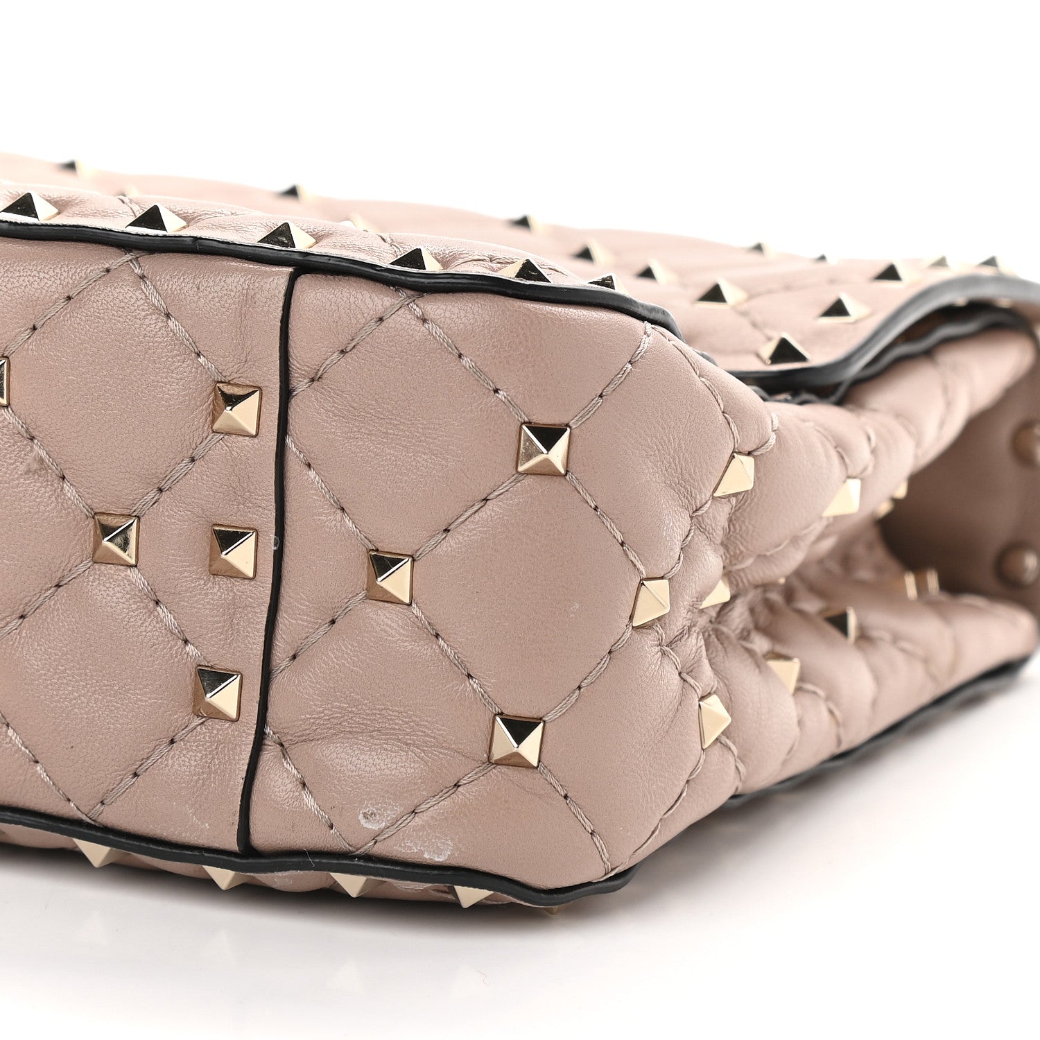 Valentino Garavani Lambskin Medium Rockstud Spike Shoulder Bag Poudre 8 of 8