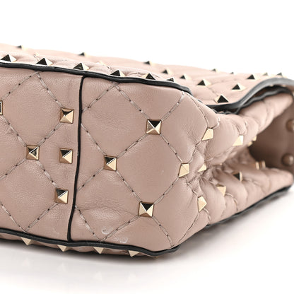 Valentino Garavani Lambskin Medium Rockstud Spike Shoulder Bag Poudre 8 of 8