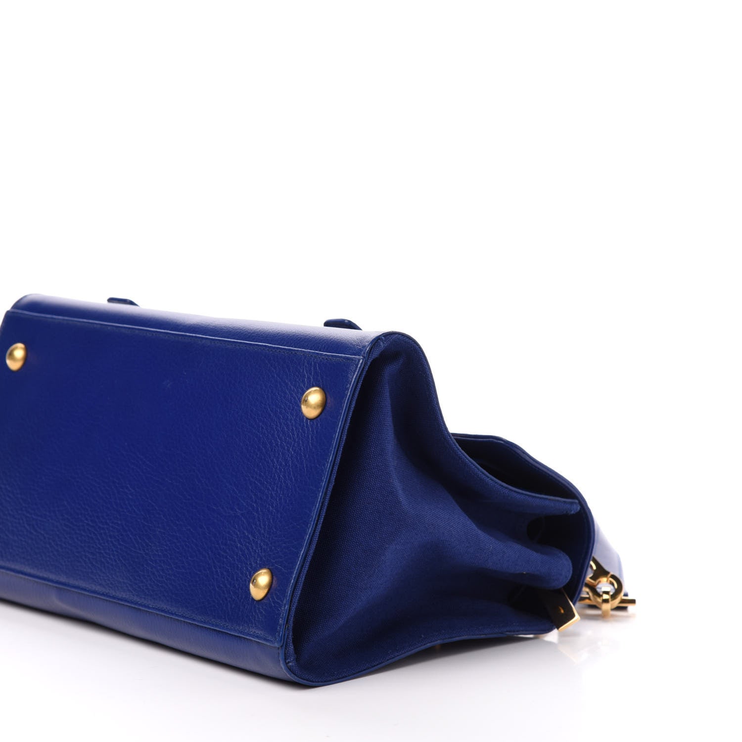 Saint Laurent Calfskin Canvas Small Muse Two Blue 10 of 13