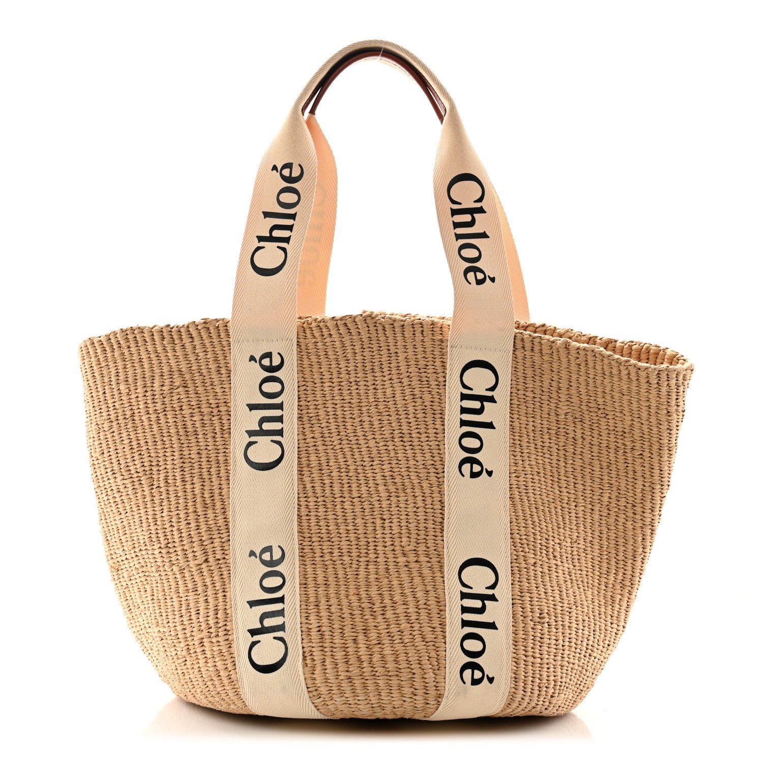 Chloe Raffia Large Woody Tote White 1 of 11