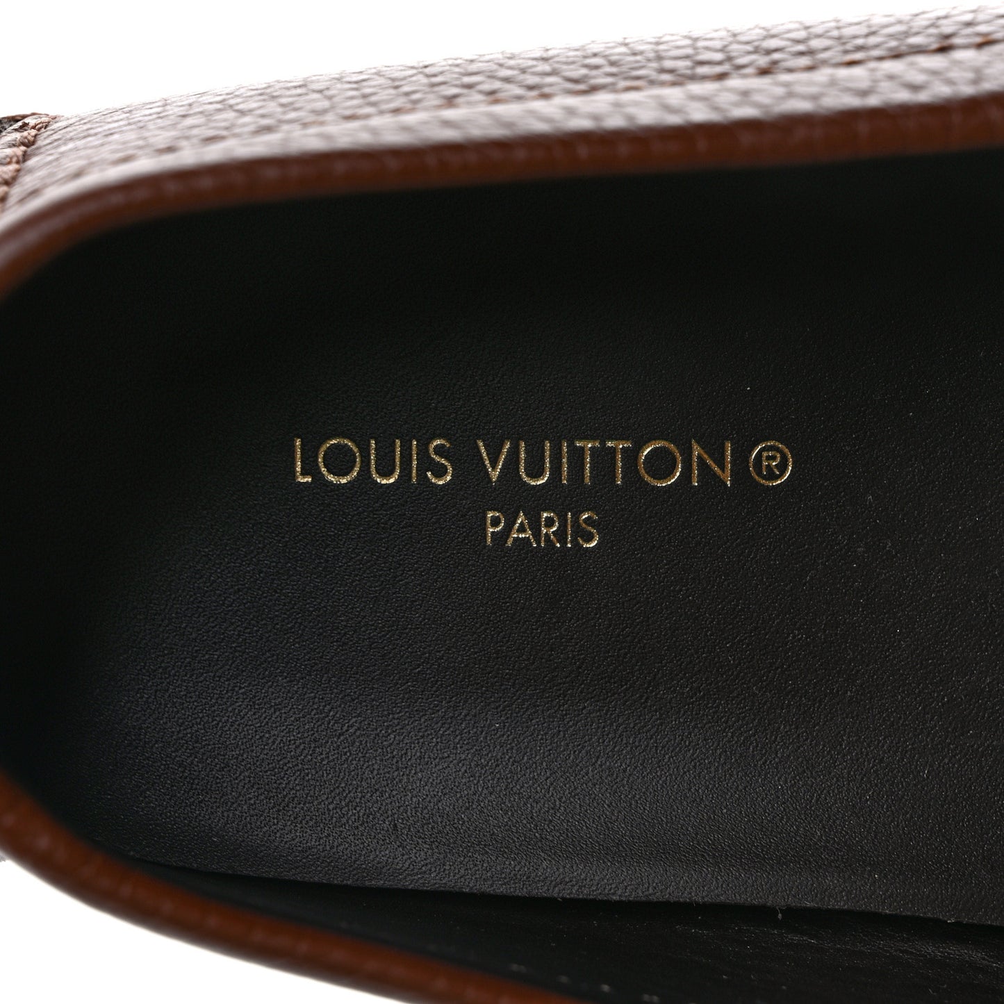 Calfskin Mens LV Loafers 10 Brown