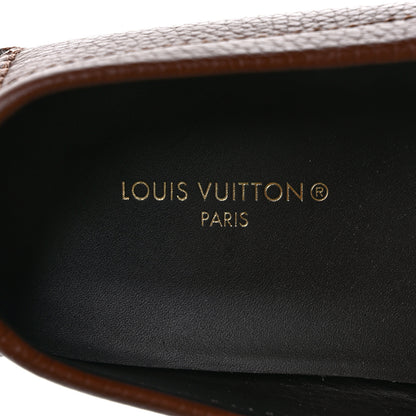 Louis Vuitton Calfskin Mens LV Loafers 10 Brown 8 of 9