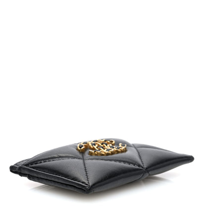 Chanel Lambskin Quilted Chanel 19 Card Holder Black 4 of 8