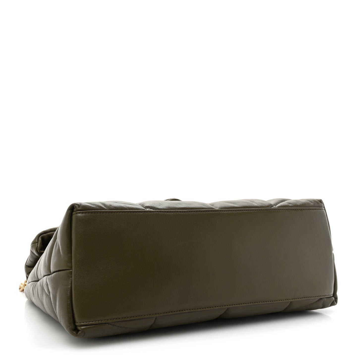 Lambskin Quilted Medium Loulou Puffer Monogram Chain Satchel Seaweed