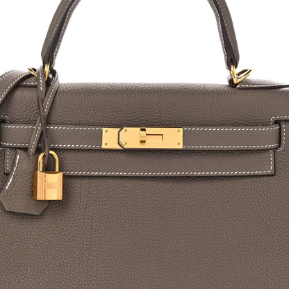 Hermes Togo Kelly Retourne 28 Etoupe 8 of 11